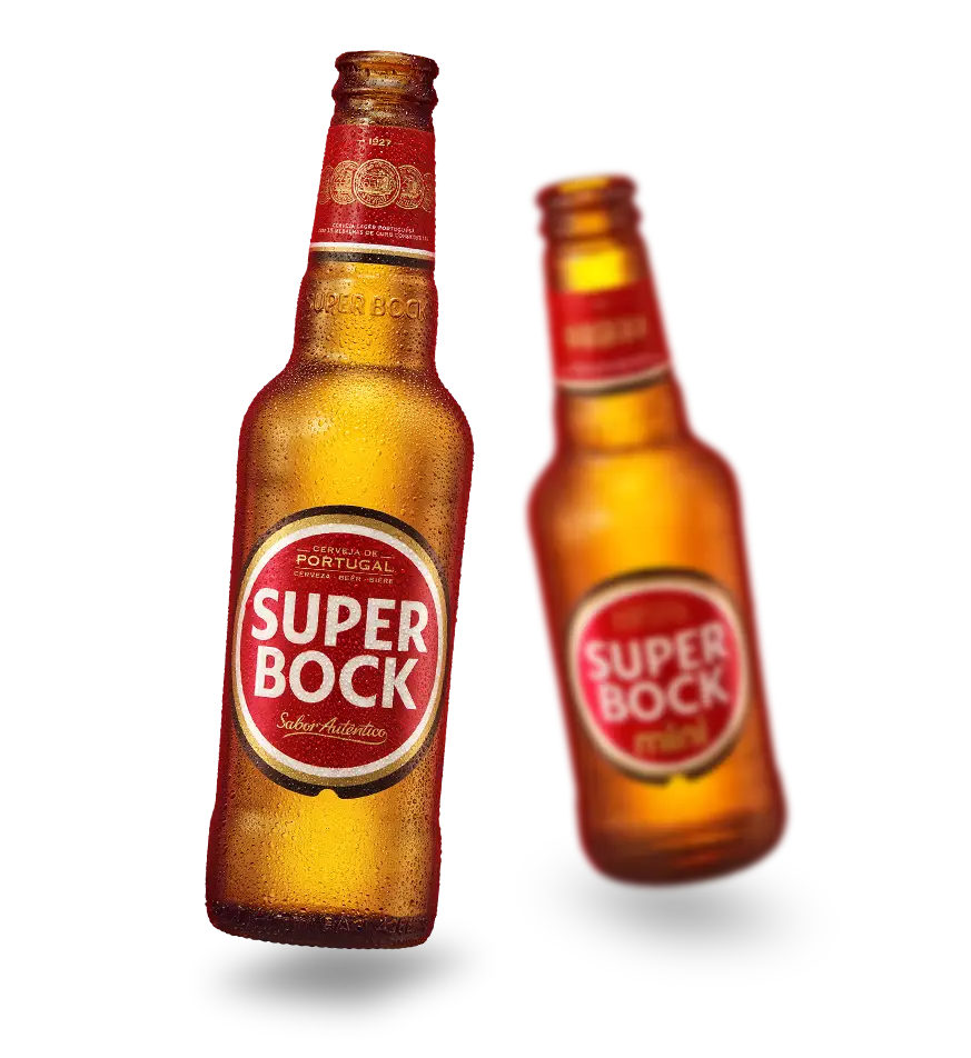 Garrafas vazias Super Bock 